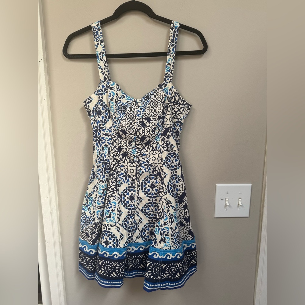 Avec Les Filles Mini Sundress Size 2 💙 Sweetheart Fit & Flare - Picture 4 of 12